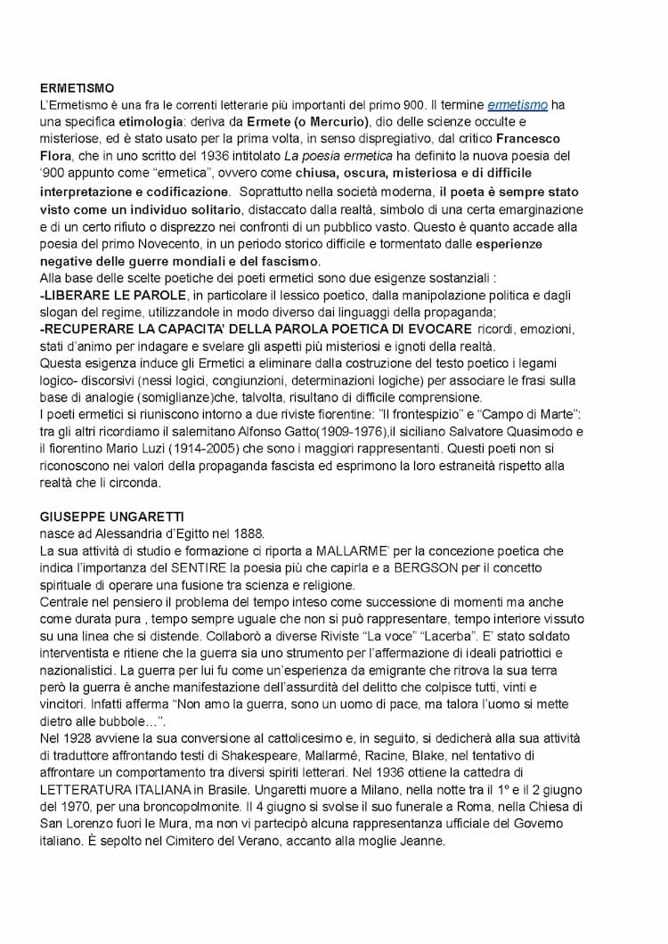Know Ermetismo e Giuseppe Ungaretti thumbnail