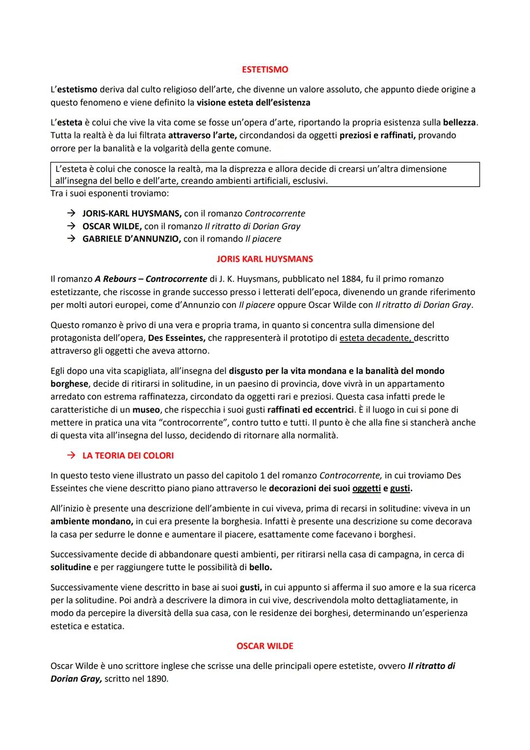 # ESTETISMO

L'estetismo deriva dal culto religioso dell'arte, che divenne un valore assoluto, che appunto diede origine a
questo fenomeno e