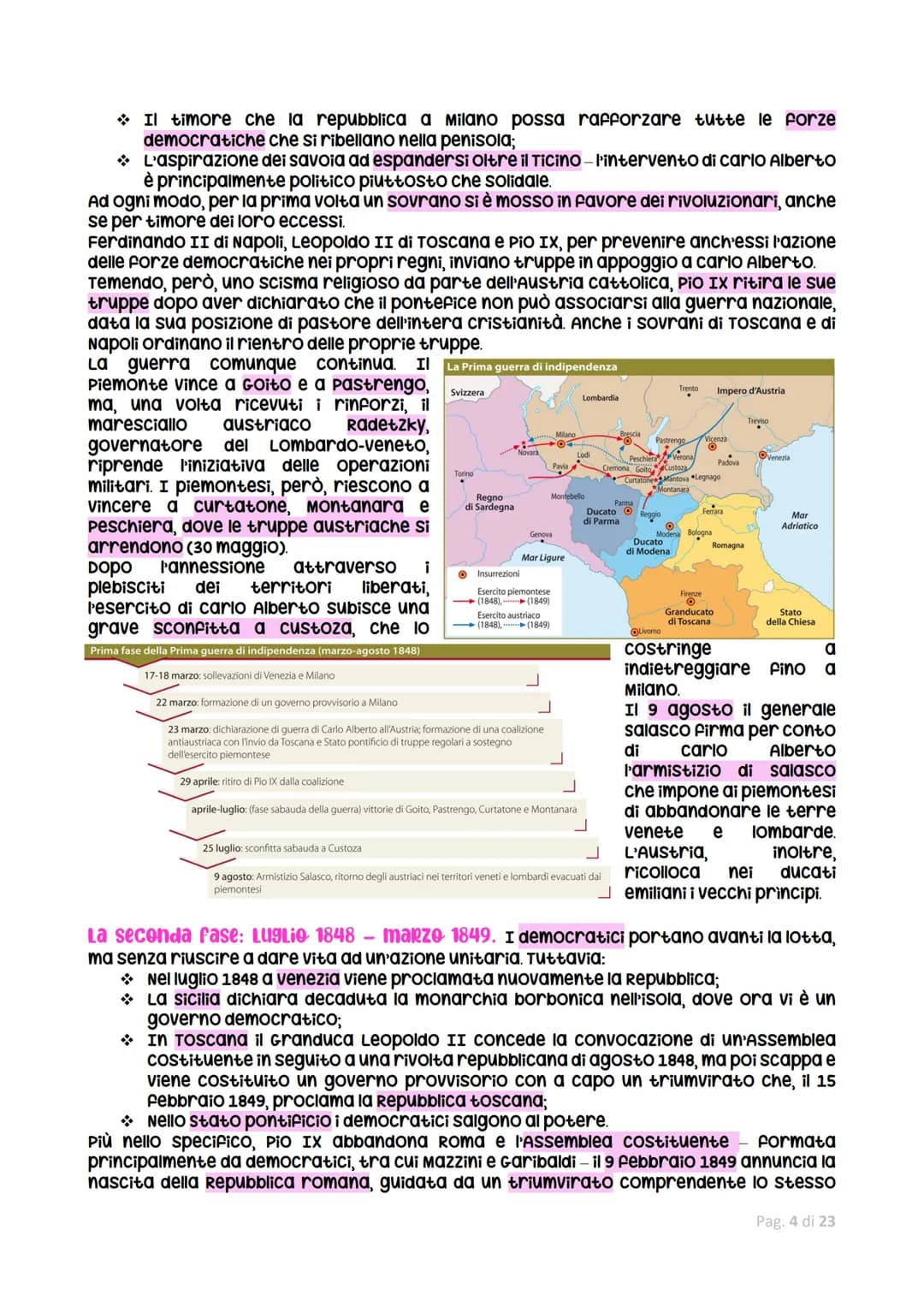 Risorgiments italians
Il Risorgimento italiano è stato un complesso processo culturale e politico durante il
quale l'Italia ha raggiunto l'i