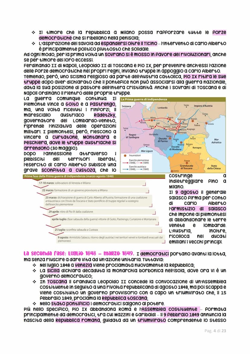 Risorgiments italians
Il Risorgimento italiano è stato un complesso processo culturale e politico durante il
quale l'Italia ha raggiunto l'i
