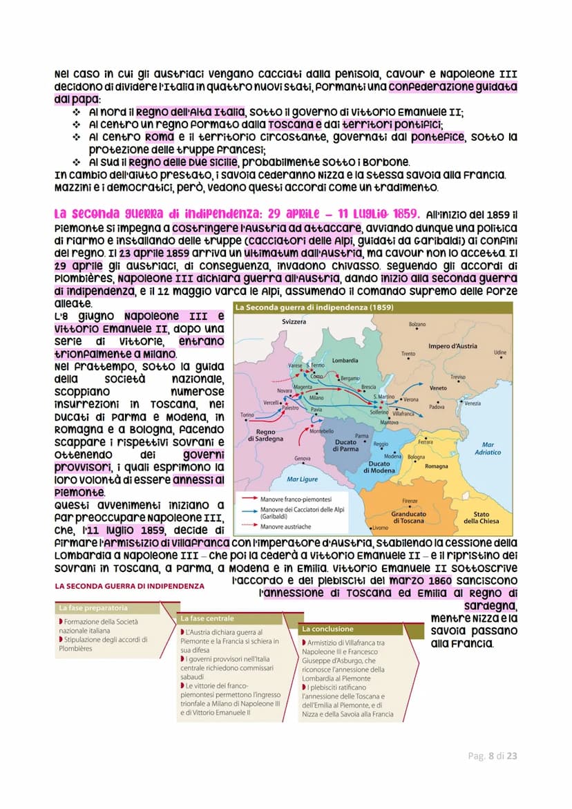 Risorgiments italians
Il Risorgimento italiano è stato un complesso processo culturale e politico durante il
quale l'Italia ha raggiunto l'i