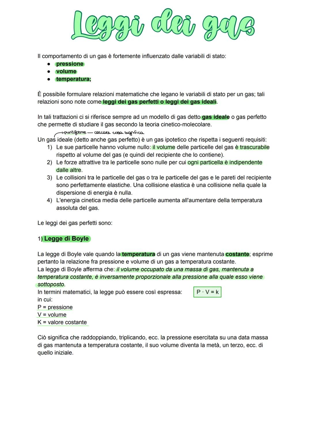 # Leggi dei gus

Il comportamento di un gas è fortemente influenzato dalle variabili di stato:
- pressione
- volume
- temperatura;

È possib