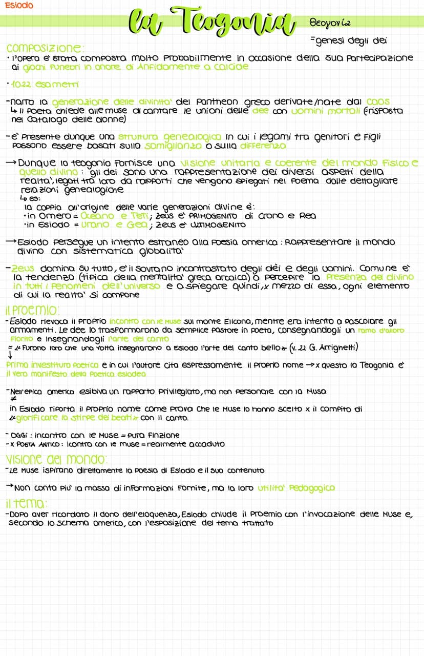 Esiodo
Origini:
TUHO cio' che si sa sulla vita di Esiodo deriva dalle notizie autobiografiche che egli Stesso inserisce
nei Suoi 2 poemi giu