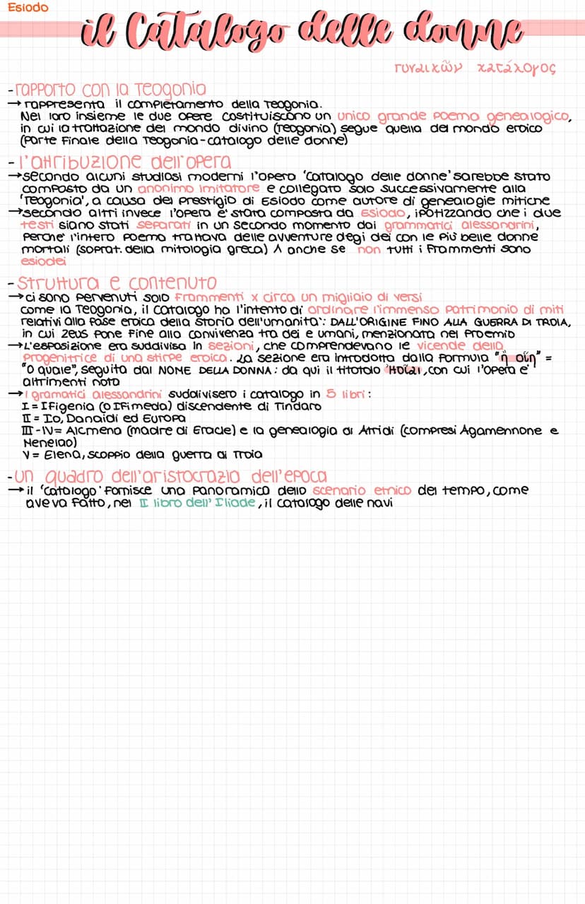Esiodo
Origini:
TUHO cio' che si sa sulla vita di Esiodo deriva dalle notizie autobiografiche che egli Stesso inserisce
nei Suoi 2 poemi giu
