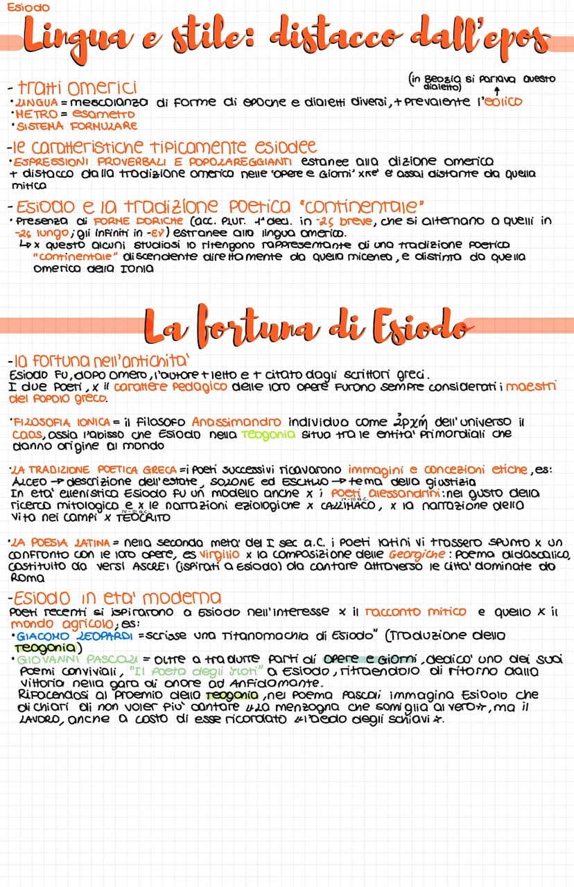 Esiodo
Origini:
TUHO cio' che si sa sulla vita di Esiodo deriva dalle notizie autobiografiche che egli Stesso inserisce
nei Suoi 2 poemi giu