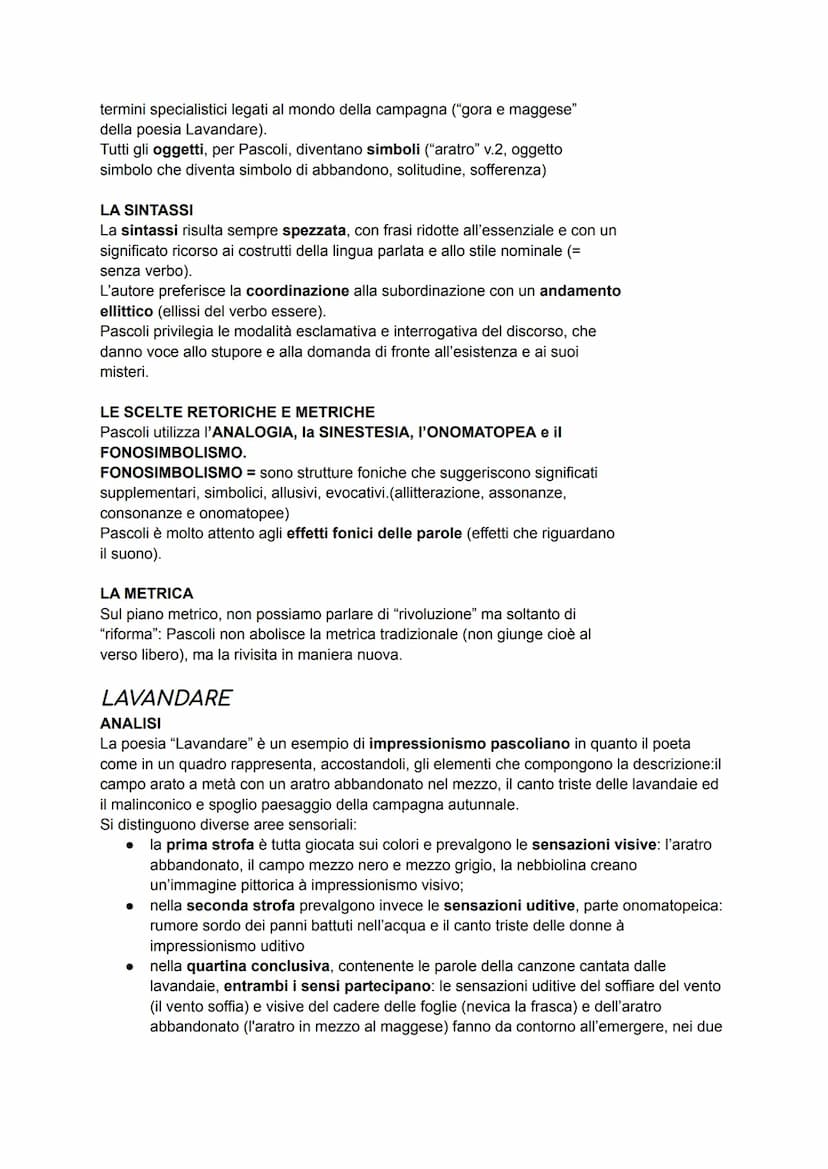 ARGOMENTI INTERROGAZIONE
● Simbolismo
● Estetismo
●
Pascoli
• Myricae
● Lavandare
Decadentismo
● Novembre
• Temporale
●
Il lampo
Il tuono
X 