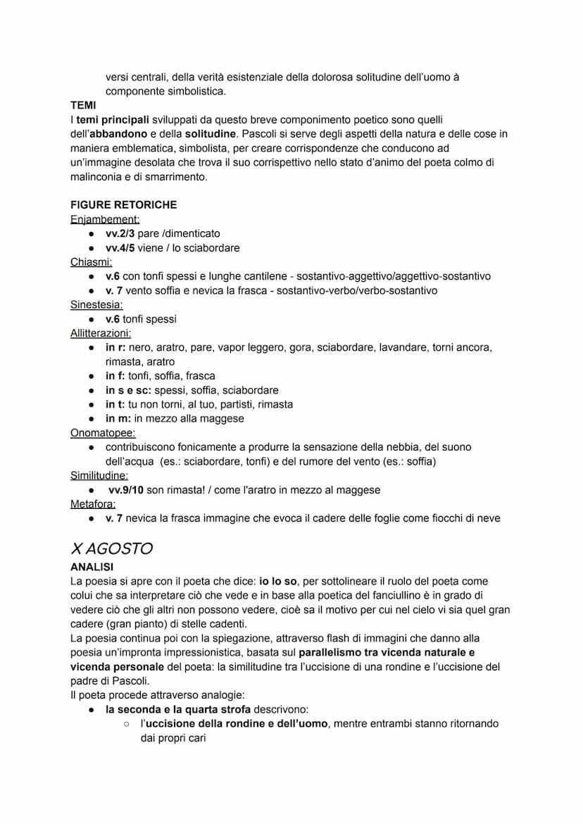 ARGOMENTI INTERROGAZIONE
● Simbolismo
● Estetismo
●
Pascoli
• Myricae
● Lavandare
Decadentismo
● Novembre
• Temporale
●
Il lampo
Il tuono
X 