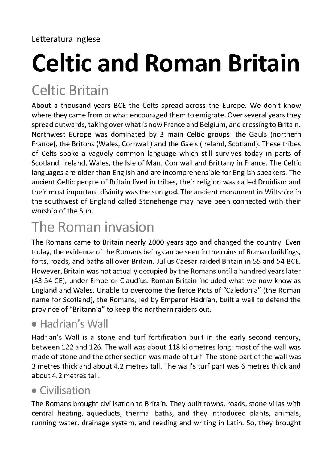 Celtic and Roman Britain