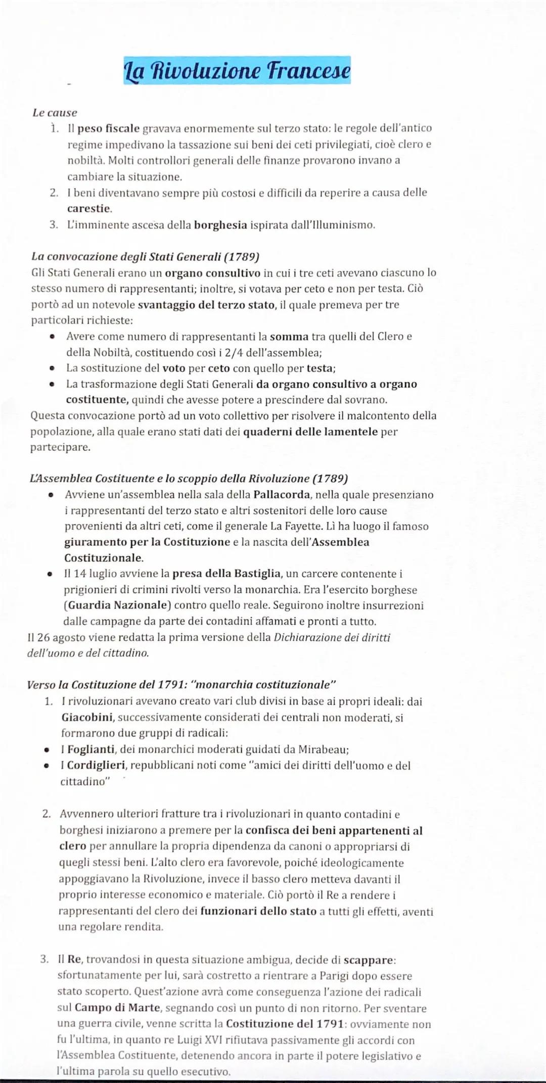 La rivoluzione francese