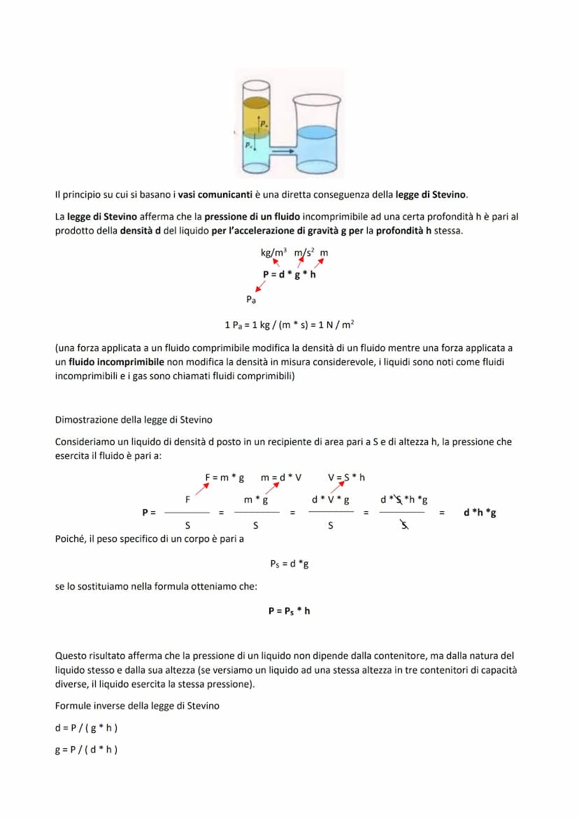PRESSIONE
La pressione è il rapporto tra una forza e la superficie su cui questa forza è distribuita, (quando agisce la
forza perpendicolarm