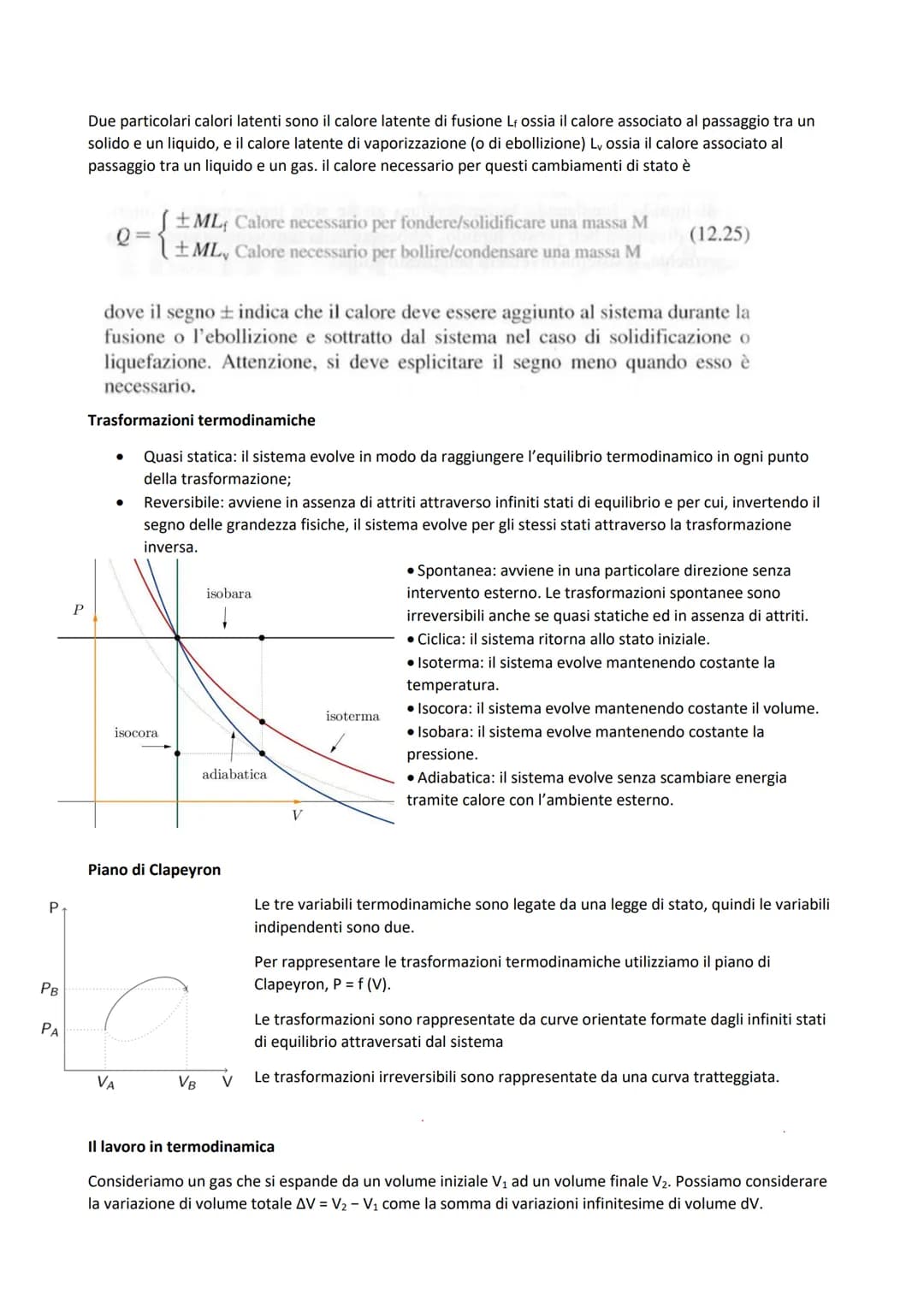 Definizione di termodinamica
Il principio di conservazione dell'energia meccanica afferma che in un sistema isolato la somma delle
energie c
