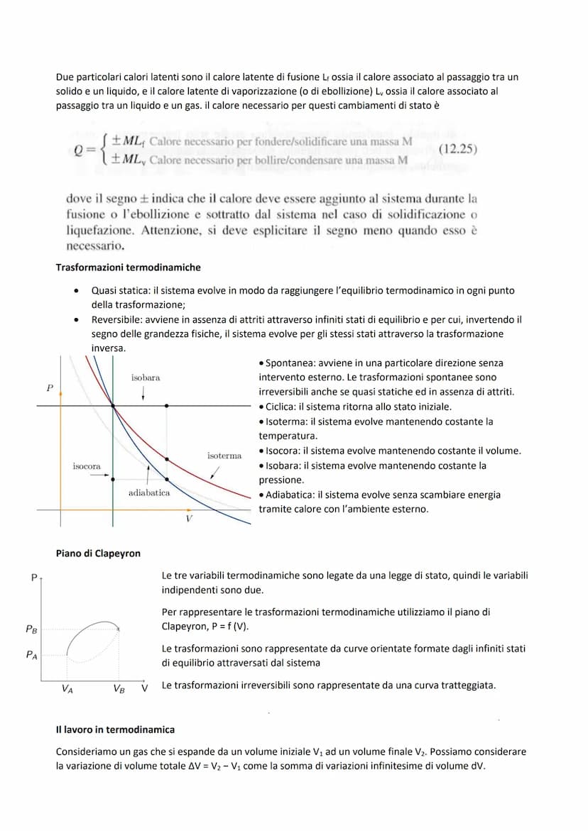 Definizione di termodinamica
Il principio di conservazione dell'energia meccanica afferma che in un sistema isolato la somma delle
energie c
