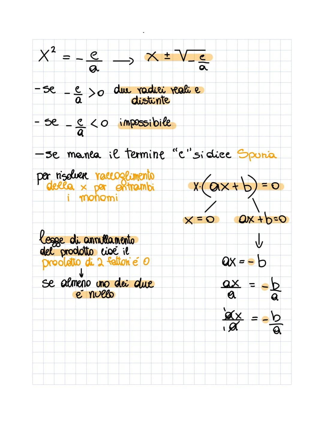 Equazioni 2° grado
-Si dice completa quando tutti i membri sono a sinistra
ax²+bx+c=0
-Si risolve con il delta A 6²-4.0
se A> O Quemmo 2 sol