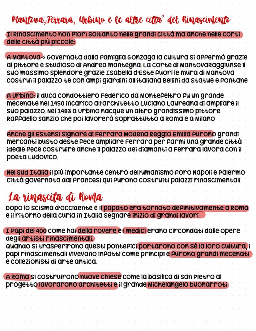 L'umanesimo e il rinasciments
1.1 La riscoperta dell'antichita' inizia in Italia:
Durante il medioevo, gli studiosi si erano occupati di teo