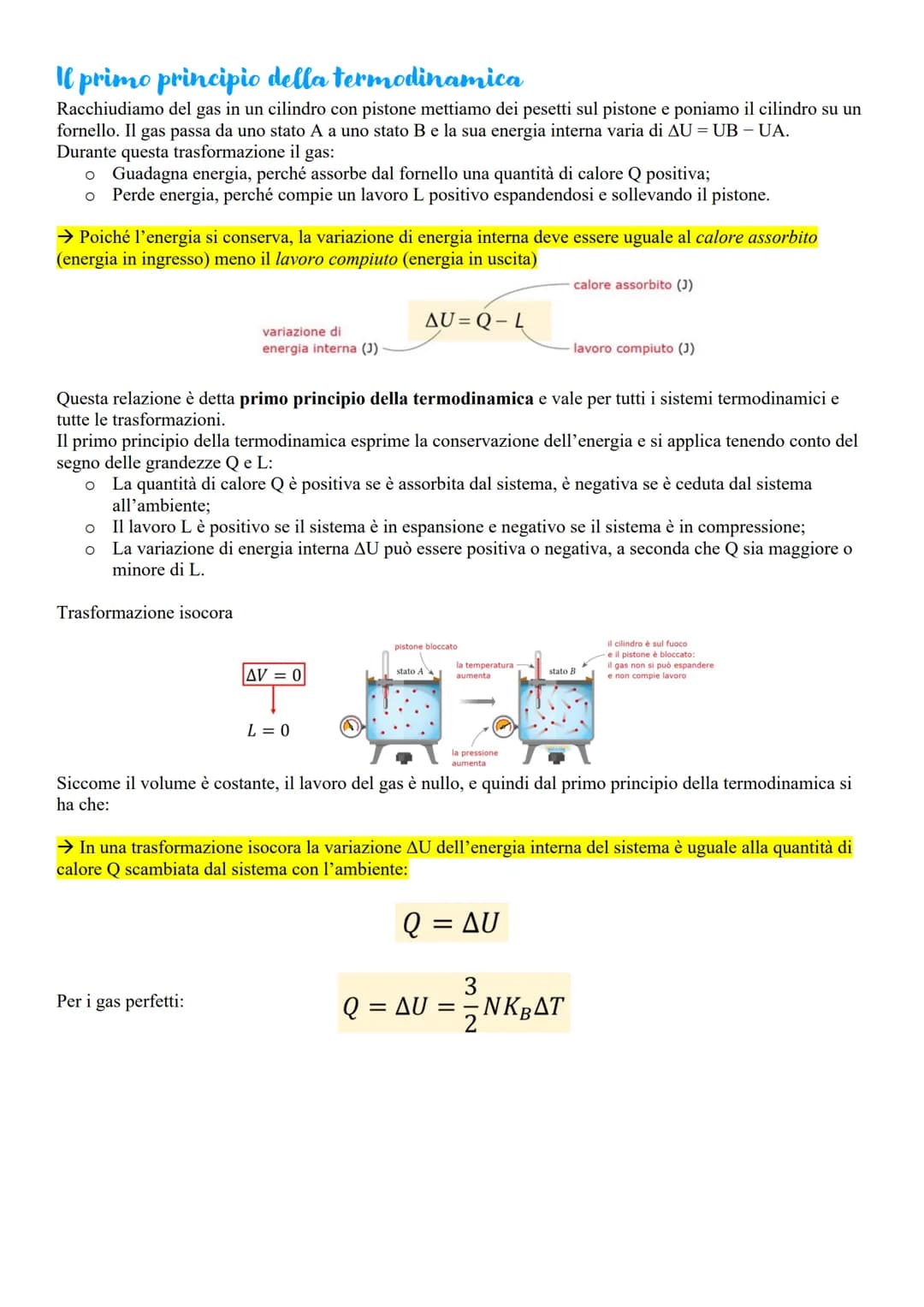 La termodinamica
ano a
Le forze intermolecolari e l'energia potenziale
Le molecole interagiscono tra di loro tramite forze di naturale elett