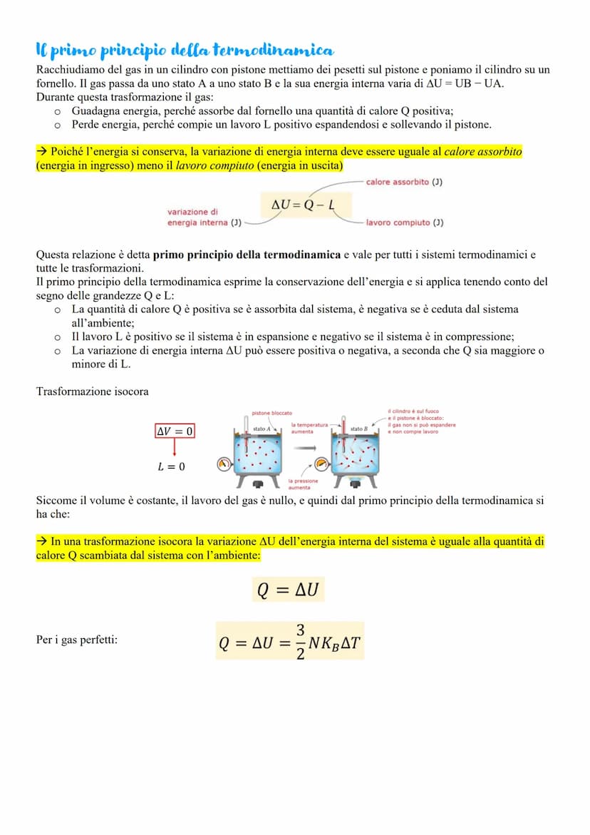 La termodinamica
ano a
Le forze intermolecolari e l'energia potenziale
Le molecole interagiscono tra di loro tramite forze di naturale elett