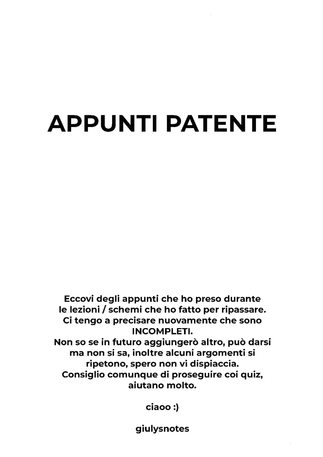 Appunti e Schemi Riassuntivi per Patente B: PDF Gratis e 2024