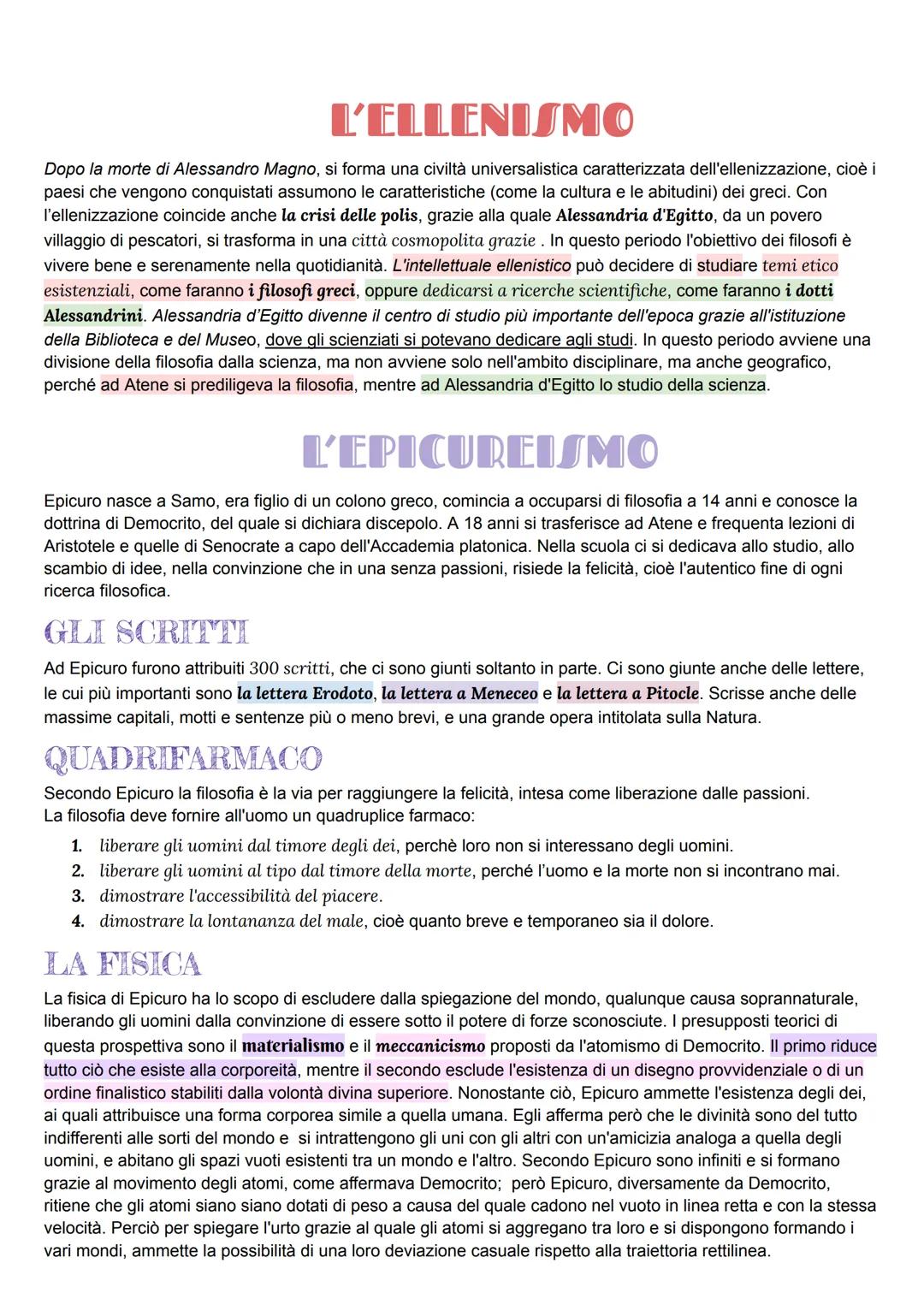 L'ELLENISMO
Dopo la morte di Alessandro Magno, si forma una civiltà universalistica caratterizzata dell'ellenizzazione, cioè i
paesi che ven