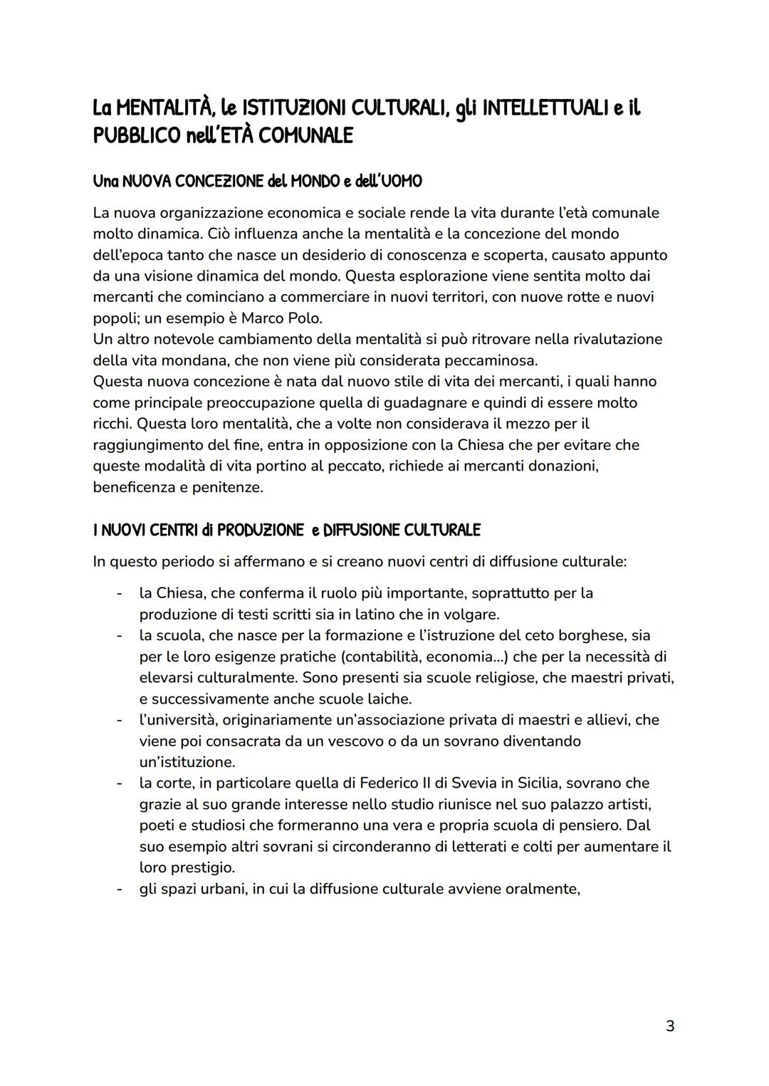ETÀ COMUNALE (XIII-XIV secolo)
IL CONTESTO SOCIALE e CULTURALE
La SITUAZIONE POLITICA in ITALIA
Nel corso del Duecento e Trecento l'Italia è