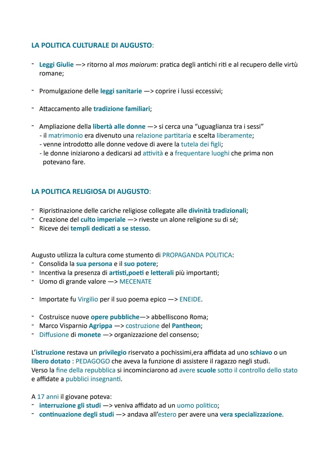 IL PRINCIPATO DI AUGUSTO
31 a.C - 14 d.C
Nel 31 a.C giunse a compimento la crisi delle istituzioni repubblicane.
Ottaviano seppe condurre qu