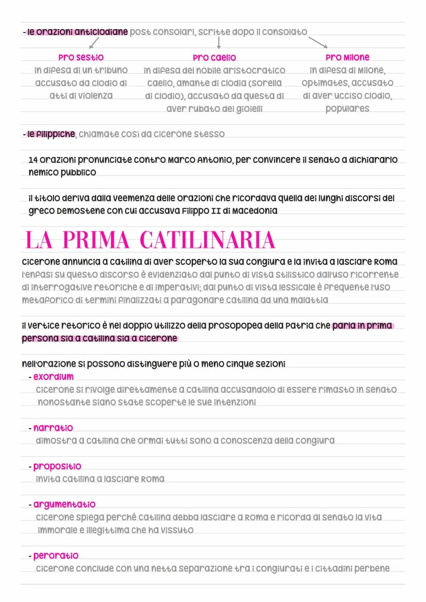 CICERONE
Marco Tullio Cicerone nacque ad Arpina il 3 gennaio 106 a.c. da un'agiata famiglia equestre
✓
educazione in campo
retorico e filoso