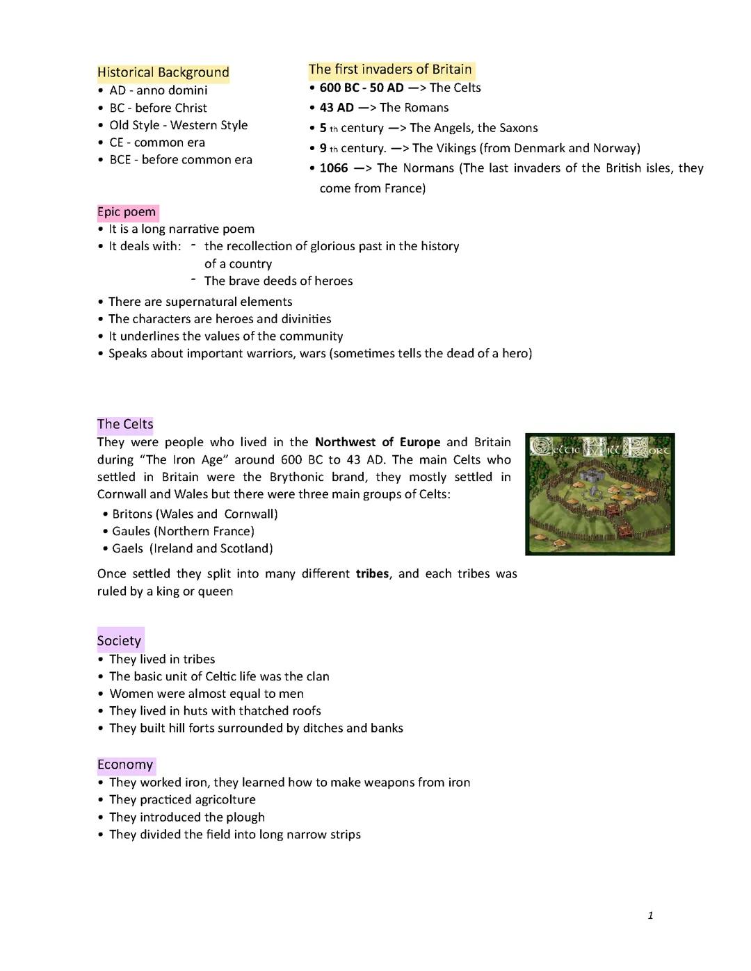 A Journey Through Early English History: Celts to Normans