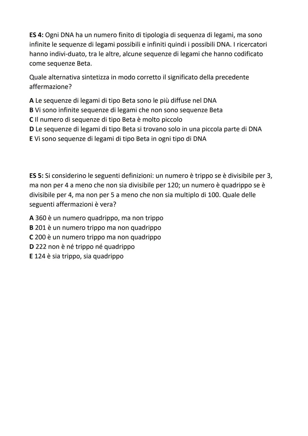 ESERCIZI COMMENTATI per test TOLC
SEZIONE DI LOGICA
ES 1: Quale delle seguenti affermazioni è logicamente equivalente a "I giovani non
dimen