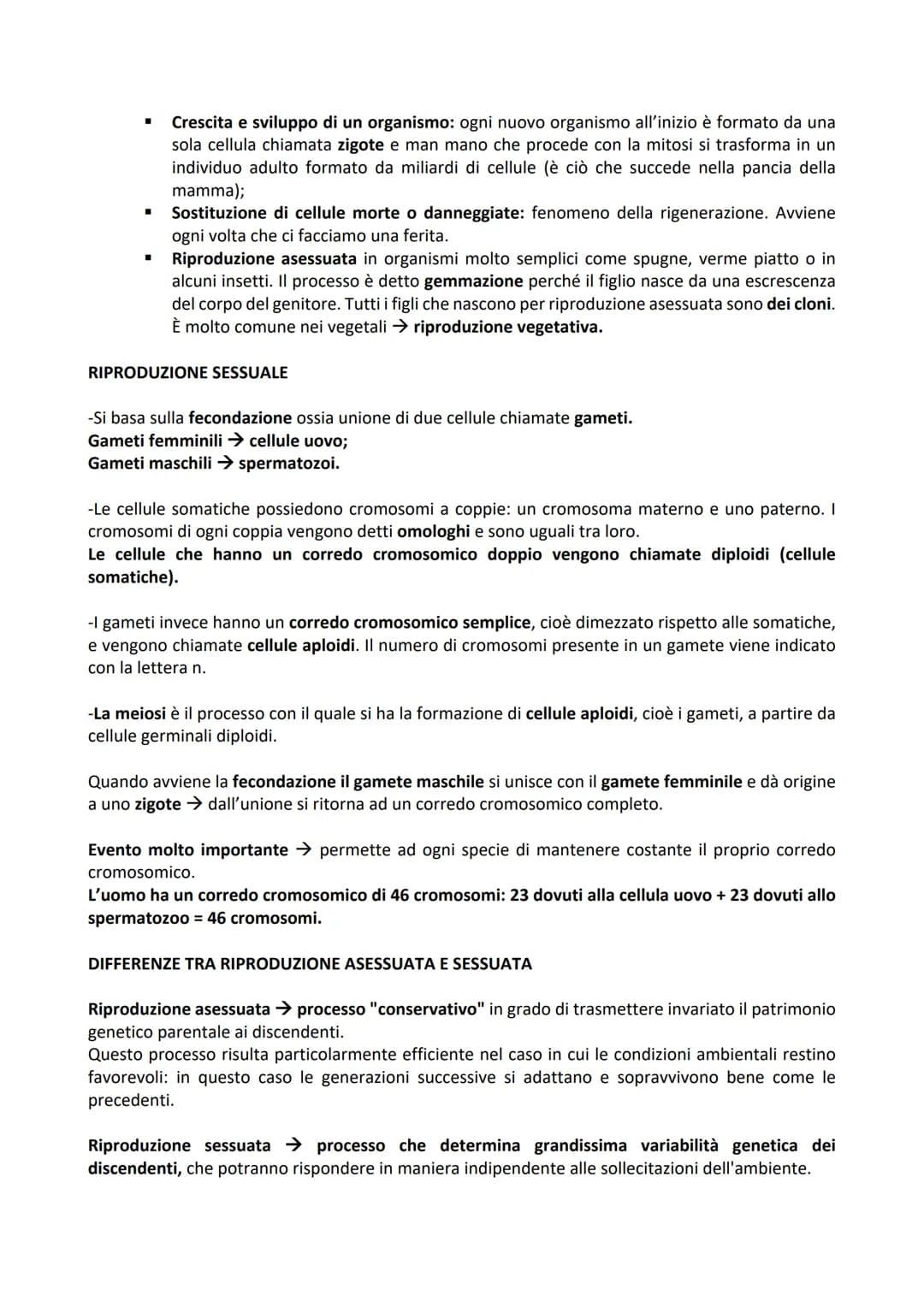 -DIVISIONE CELLULARE: processo tramite il quale una cellula madre dà origine a due cellule figlie.
Permette agli organismi di accrescersi e 
