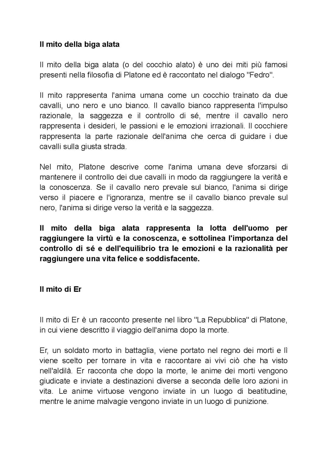 I miti di Platone