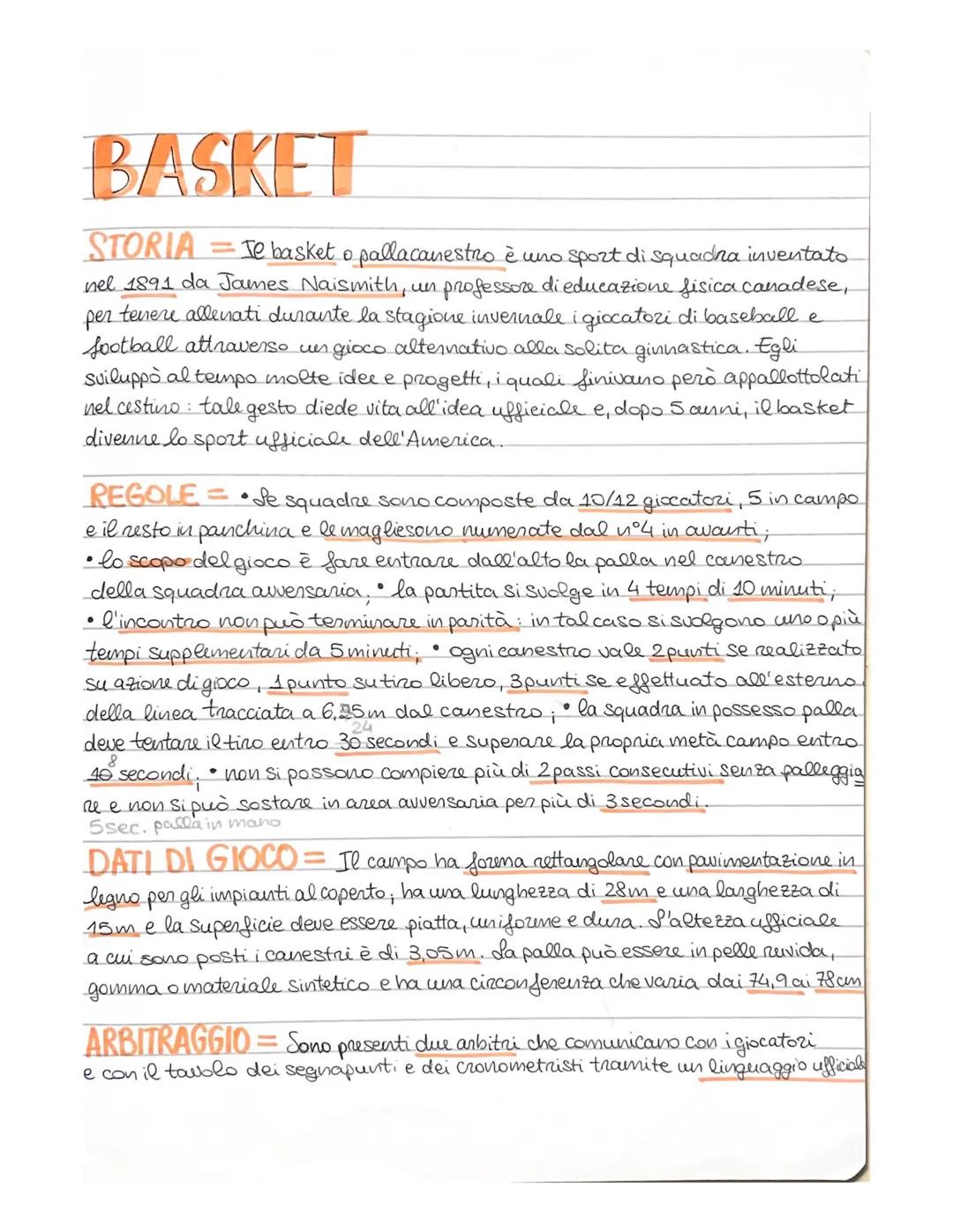 BASKET
STORIA
-
•Te basket o pallacanestro è uno sport di squadra inventato
nel 1891 da James Naismith, un professore di educazione fisica c