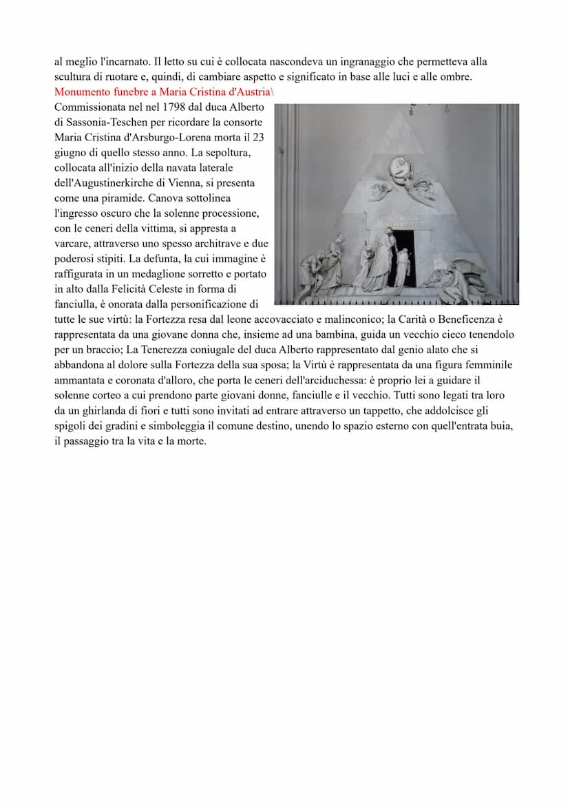 NEOCLASSICISMO
Il neoclassicismo in arte si sviluppa intorno alla metà del XVIII secolo e si conclude con la fine
dell'impero napoleonico ne