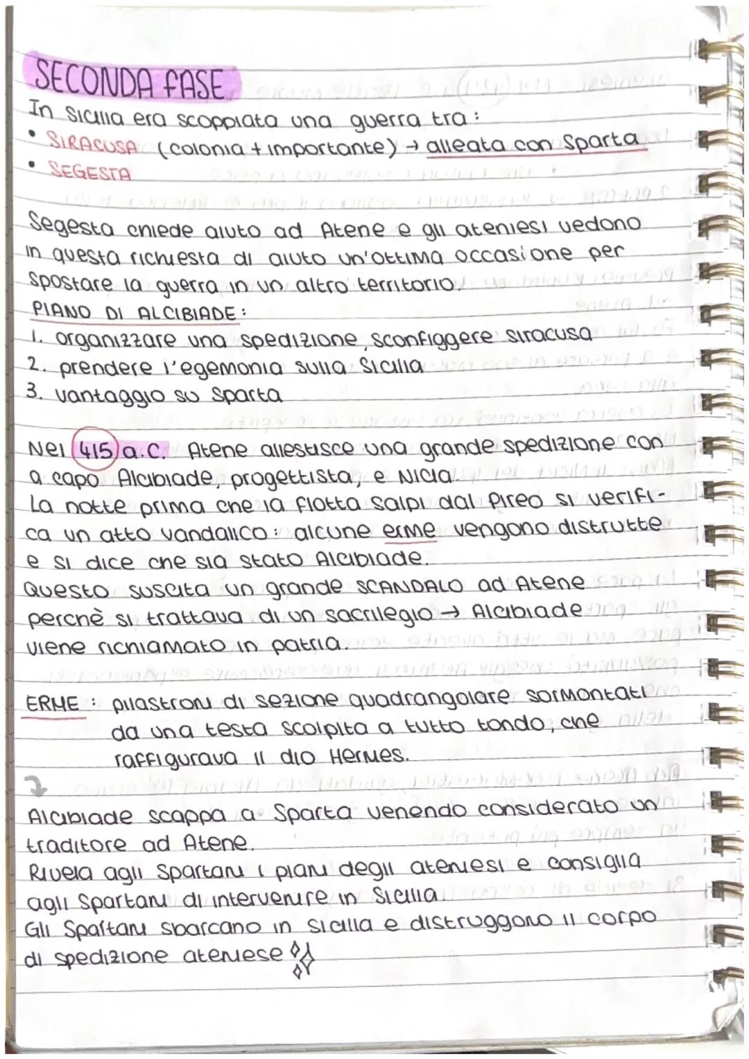 # Guerra da PELOPONNESO

LA GUERRA DEL PELOPONNESO (431-480) viene combattuta
tra Atene e Sparta, con l'obiettivo di ottenere l' ege-
Monia 
