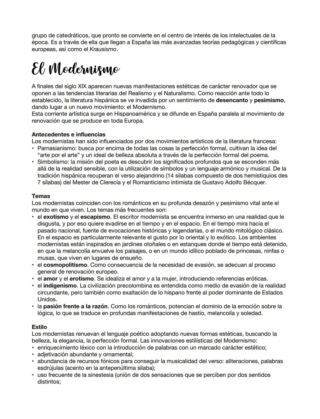 Modernismo y Generación del 98
Contexto cultural
Marco histórico
La política española de finales de siglo XIX se basa en un sistema de alter