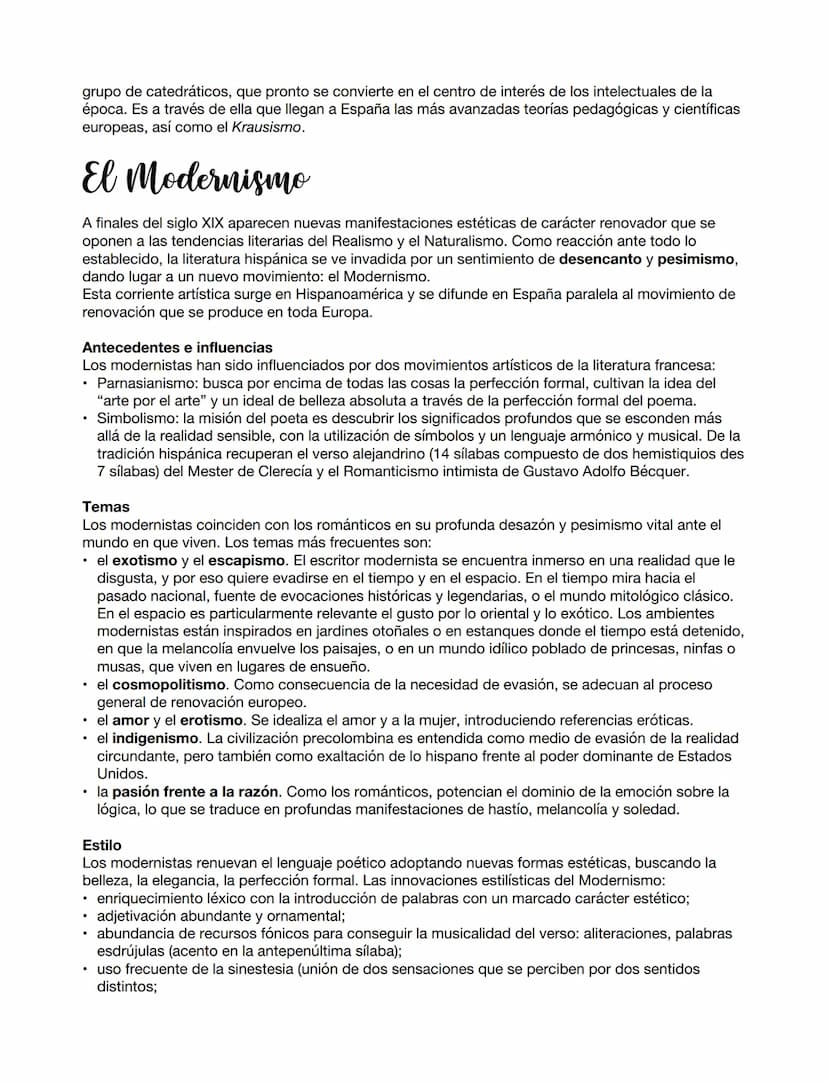 Modernismo y Generación del 98
Contexto cultural
Marco histórico
La política española de finales de siglo XIX se basa en un sistema de alter