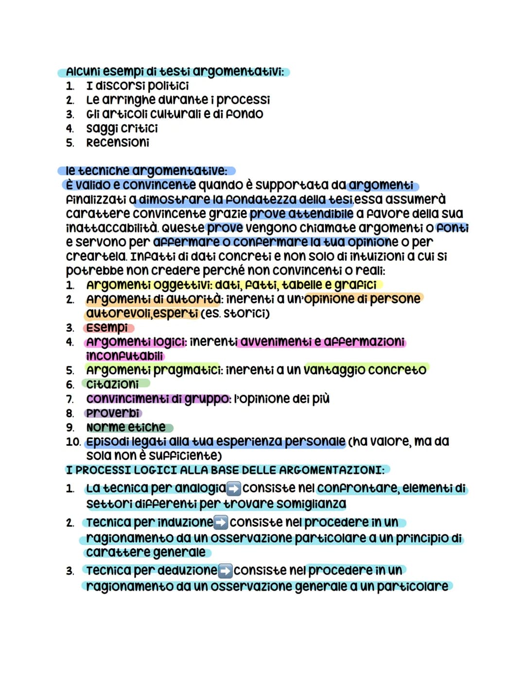 Il testo argomentative
I testi argomentativi esprimono un'opinione su un argomento
attraverso una tesi, sostenendola con dati e prove concre