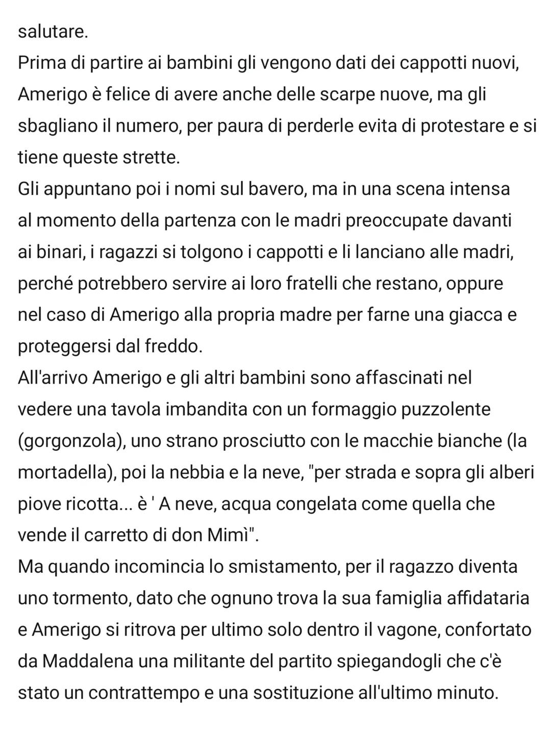 "ll treno dei bambini"
TRAMA
Nel romanzo di Viola Ardone Il treno dei bambini, (Einaudi)
ispirato a una vera vicenda, c'è l'Italia e in spec