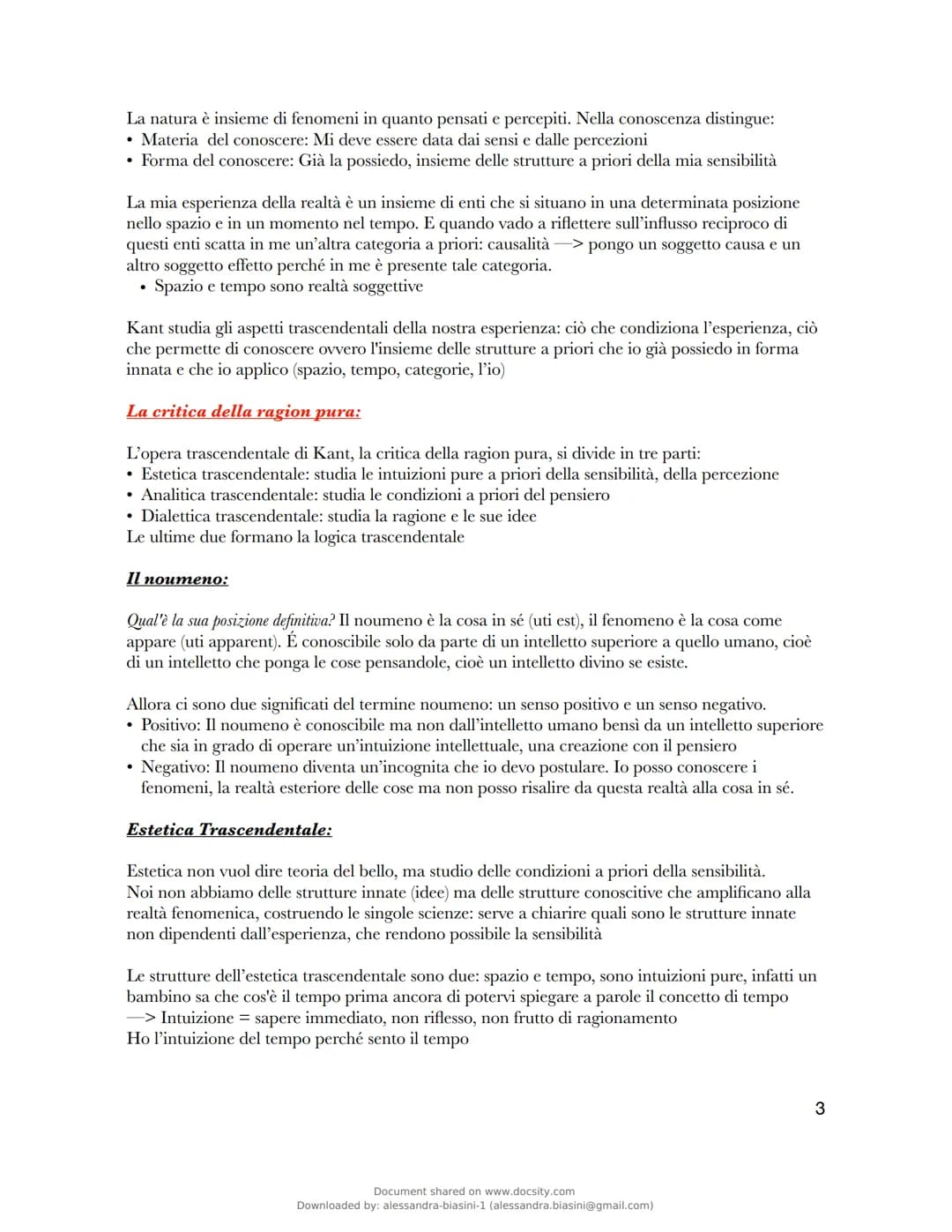 Immanuel Kant
Kant è il fondatore del criticismo -> estrema estensione dell'illuminismo del 700. Il criticismo
pretende di porre la ragione 
