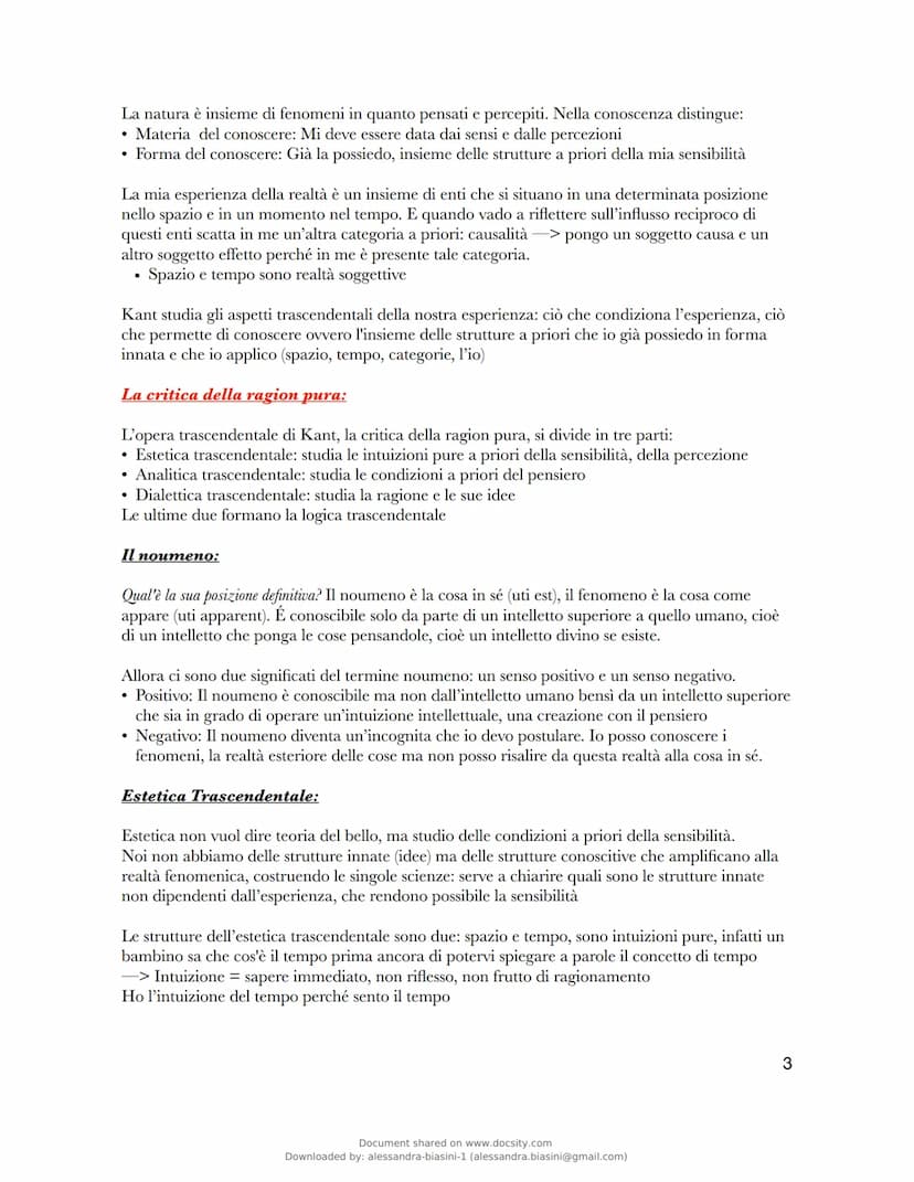 Immanuel Kant
Kant è il fondatore del criticismo -> estrema estensione dell'illuminismo del 700. Il criticismo
pretende di porre la ragione 