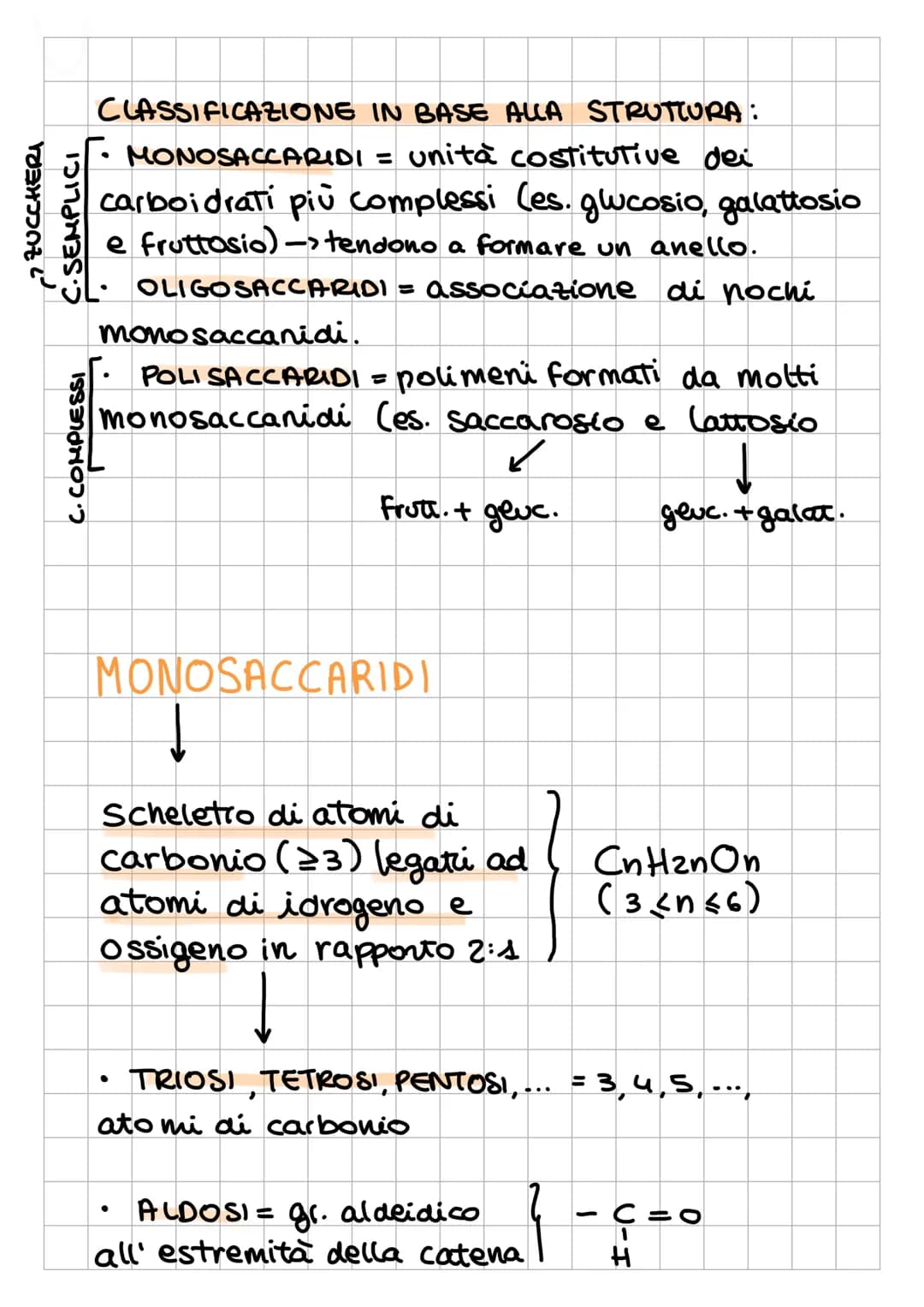 I CARBOIDRAT
1
Sostanze Organiche
naturali Formate da:
✓
chiamati anche
glicidi o saccaridi
↓
Sono composti
POLIFUNZIONALI
L₂
-
poliidrossia