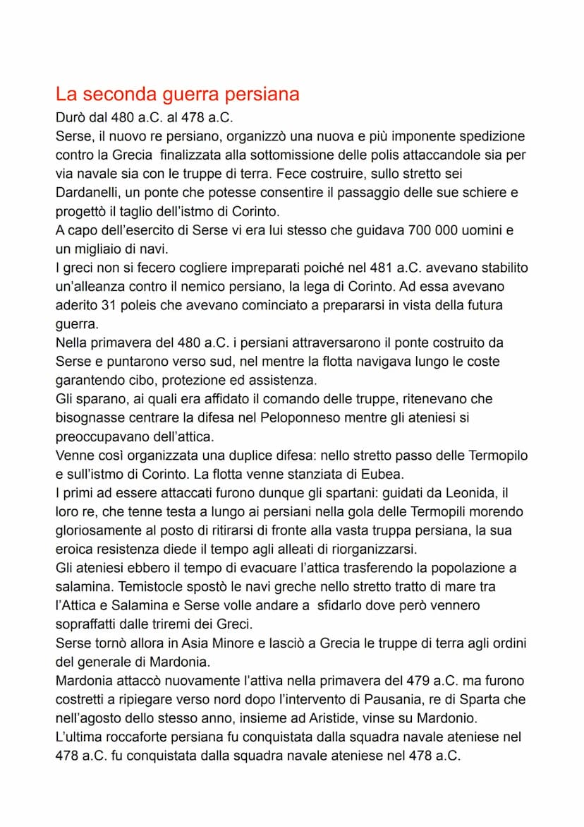 Le guerre persiane: cause e antefatti
La civiltà persiana era in piena espansione e coltivava l'idea di impero
universale sotto il dominio d