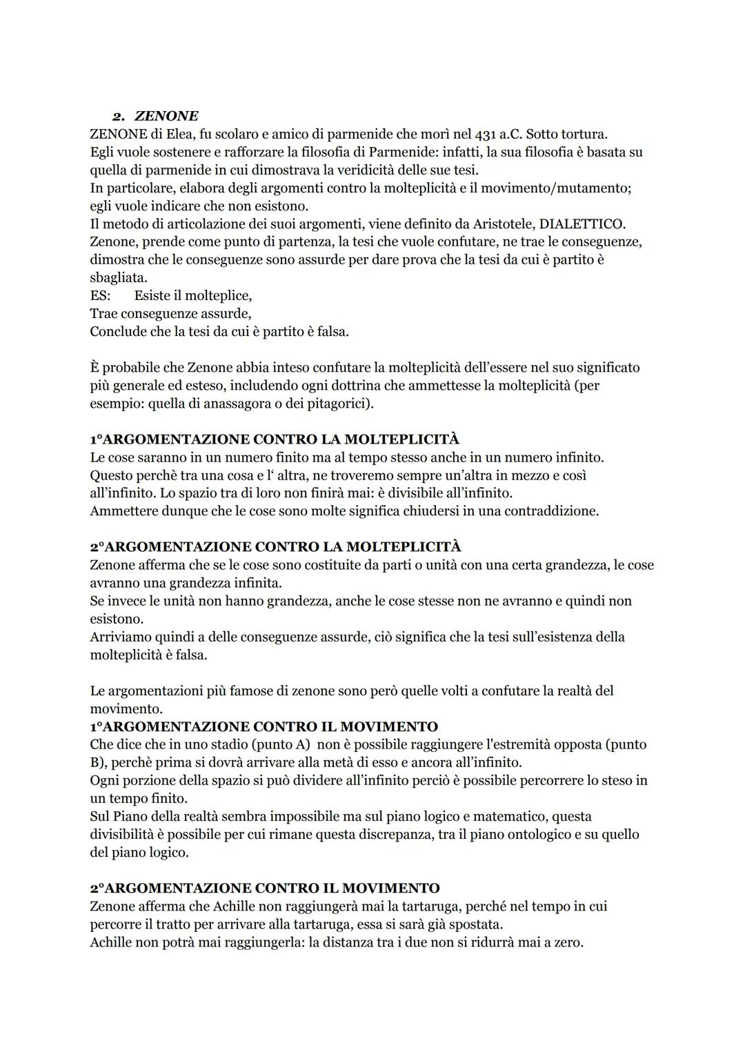 Verifica di filosofia
IL PROBLEMA DELL'ESSERE
Con l' Eleatismo, che prende il nome dalla città di Elea (colonia greca in magna Grecia, nelle