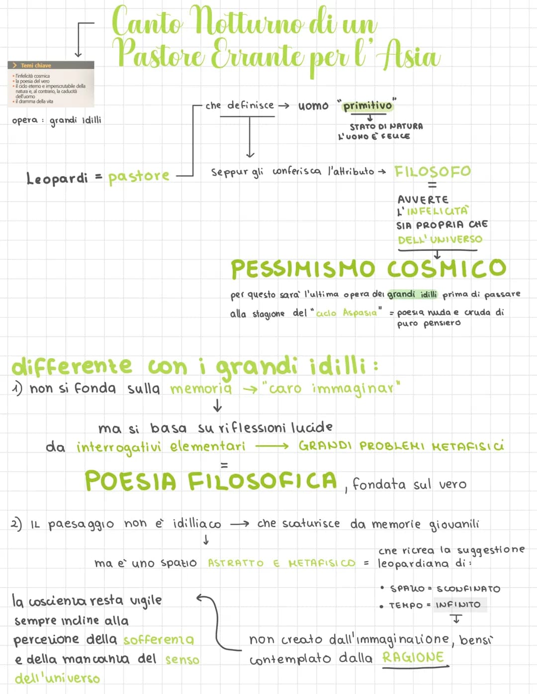 > Temi chiave
- l'infelicità cosmica
la poesia del vero
il cdo etemo e imperscrutabile della
natura e, al contrario, la caducità
dell'uomo
•