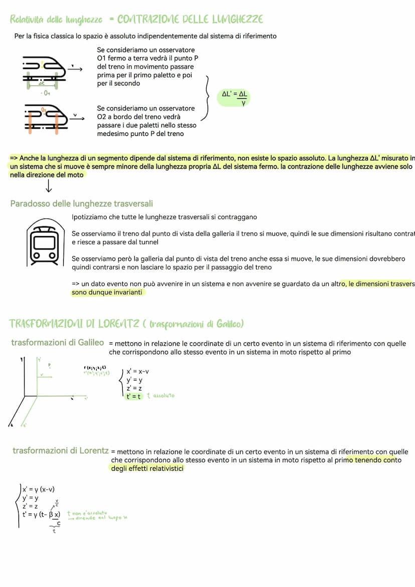 Relatività
Fine del 1800 ci si rende conto dell'incompatibilità tra la fisica classica e l'elettromagnetismo
b
CARRO
с
Galileo/Newton = ogni