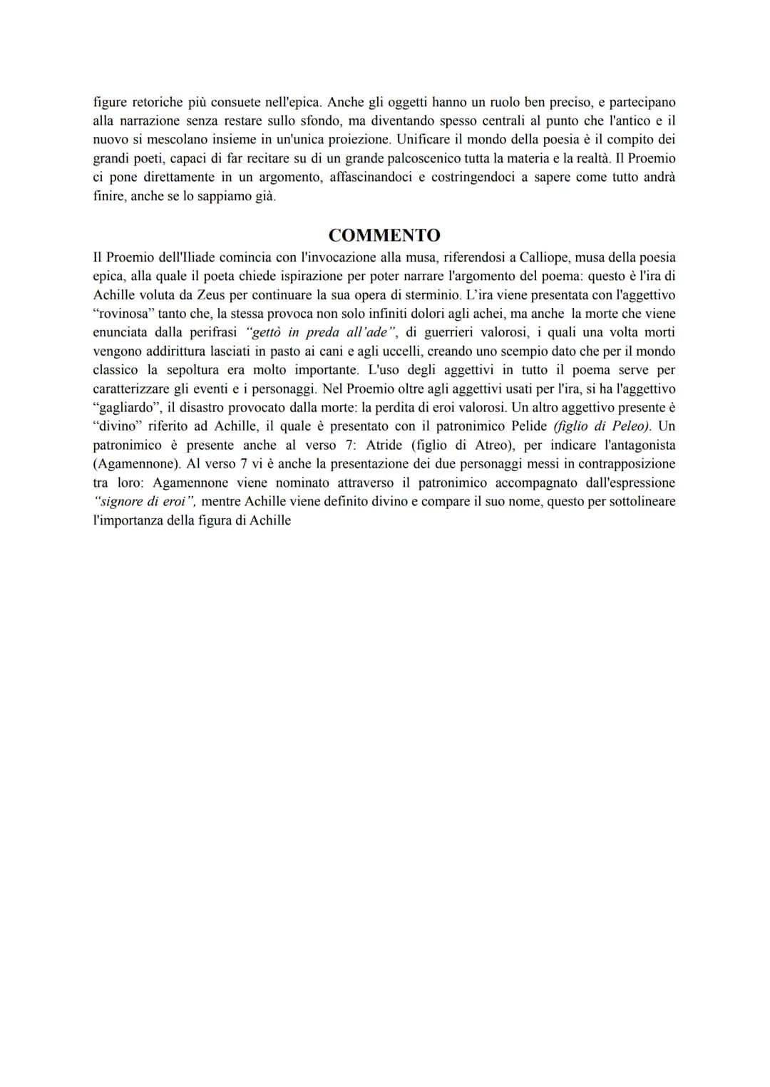 
<p>Canta la rabbia di Achille, figlio di Peleo, una rabbia terribile che portò infiniti dolori ai Greci e gettò numerose vite eroiche nel r