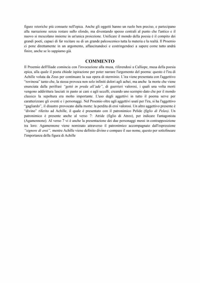 
<p>Canta la rabbia di Achille, figlio di Peleo, una rabbia terribile che portò infiniti dolori ai Greci e gettò numerose vite eroiche nel r