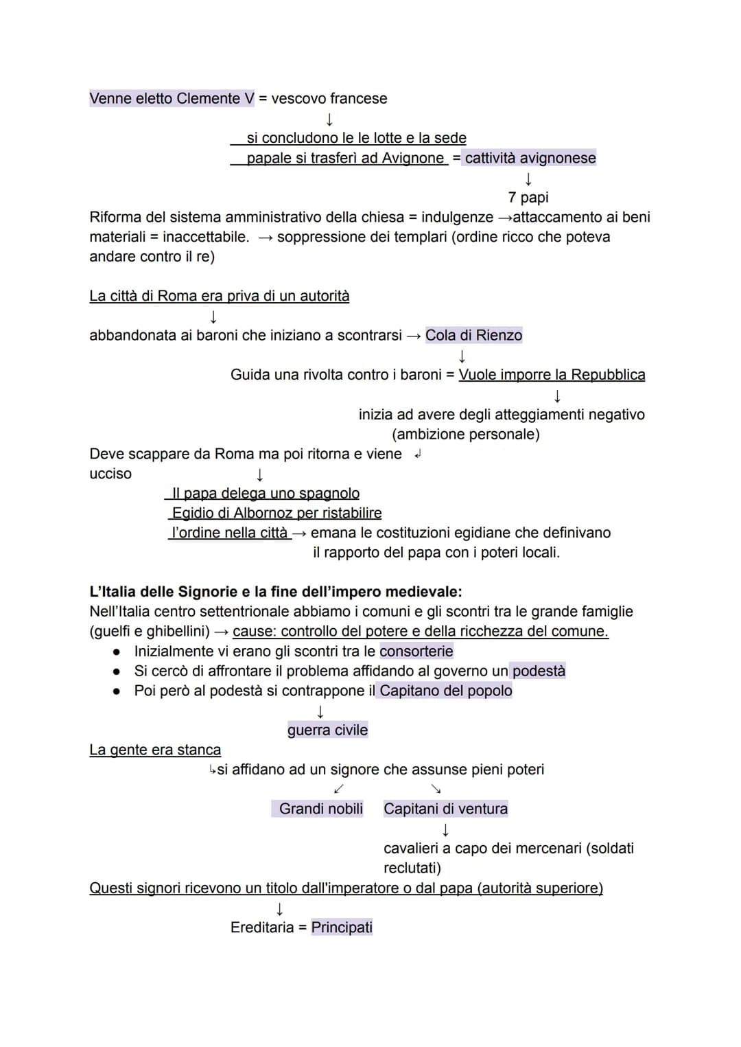 La crisi delle istituzioni universali e l'ascesa delle monarchie
L'Italia dopo la morte di Federico II:
Dopo Federico II salì al potere il s