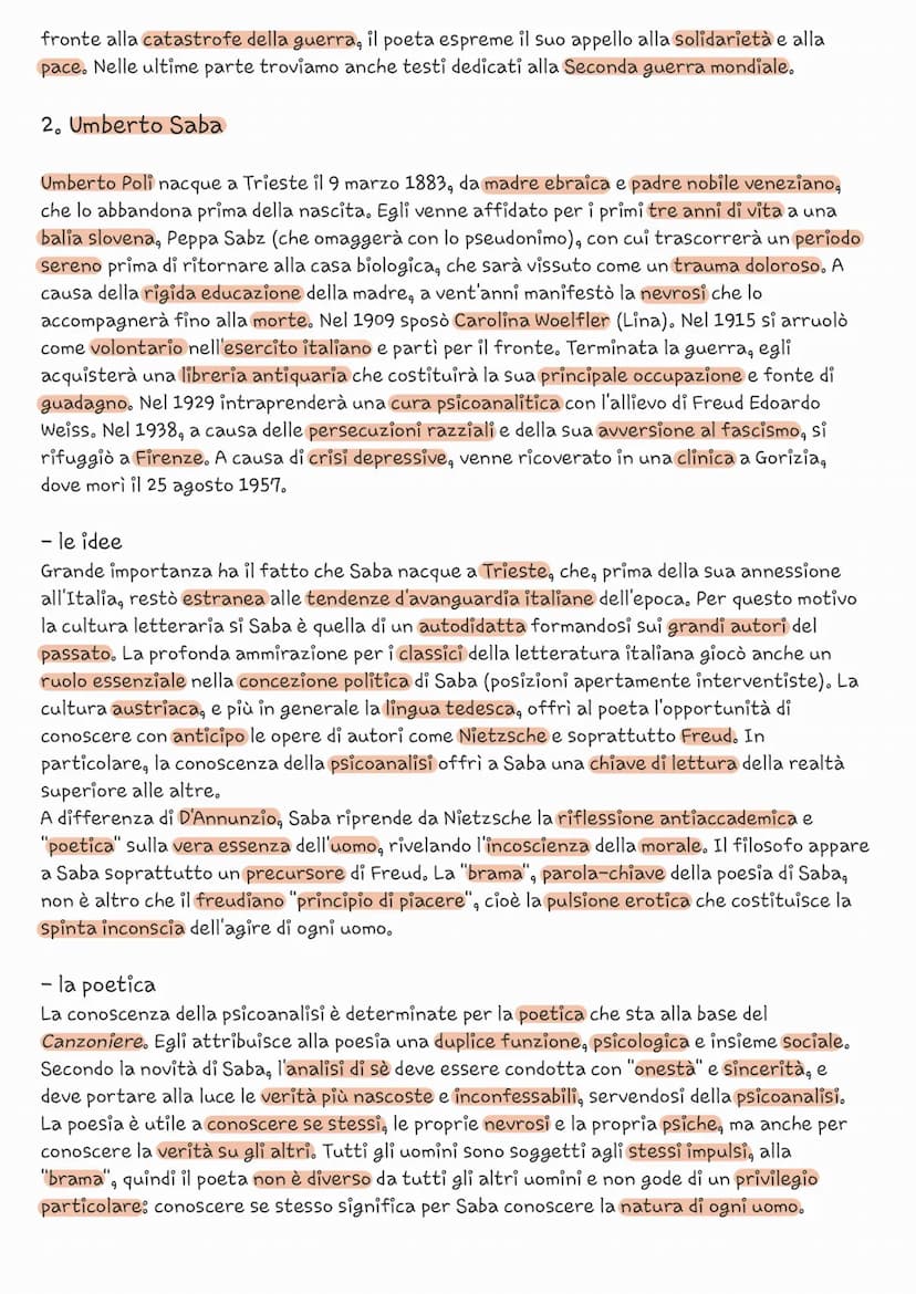 
<h2 id="giuseppeungaretti">Giuseppe Ungaretti</h2>
<p>Giuseppe Ungaretti nacque ad Alessandria d'Egitto l'8 febbraio 1888 da genitori tosca