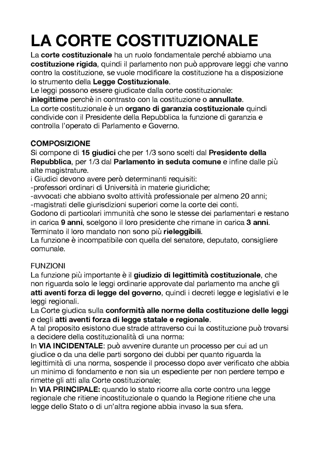 La Corte costituzionale