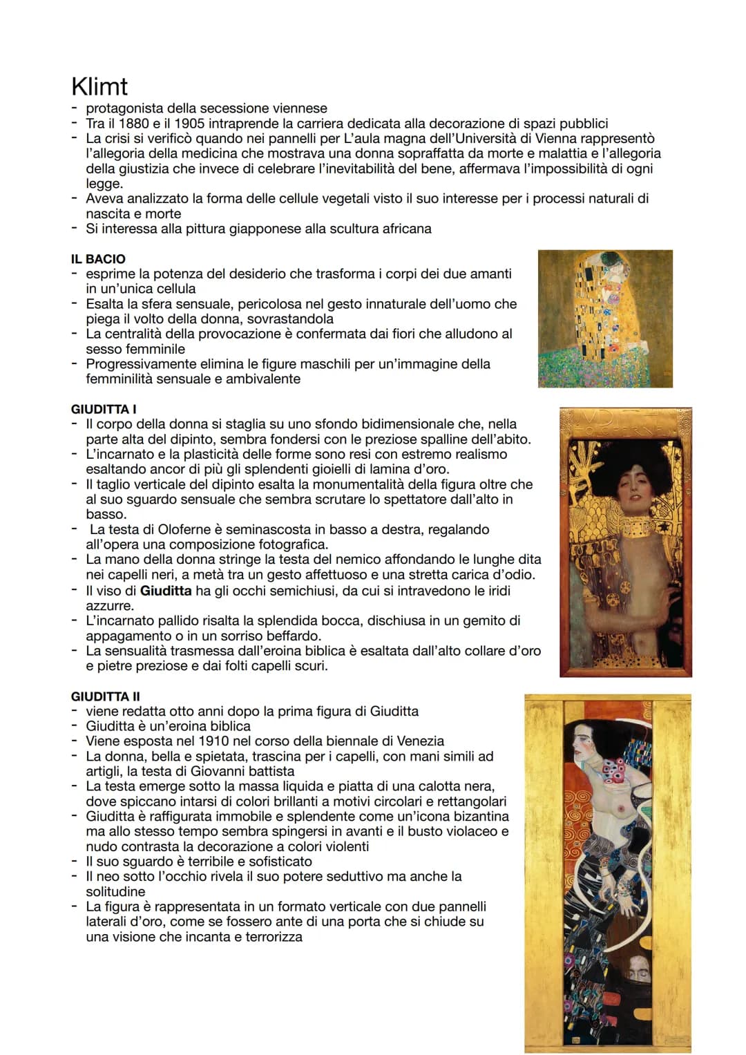 Klimt
protagonista della secessione viennese
- Tra il 1880 e il 1905 intraprende la carriera dedicata alla decorazione di spazi pubblici
La 