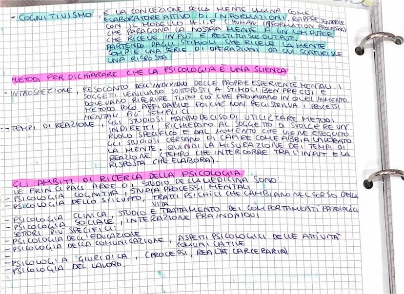 
<p>Grazie alle attività mentali riusciamo a ricordare, ragionare e immaginare. La psicologia ha origine dal termine "logos" (studio, scienz